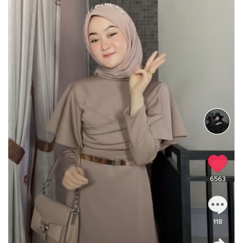 GAMIS Dress 70734 TITANIUM SCUBA Fashion Muslim CLARA RANA MAXI prewed gamis Prewedding dress muslim