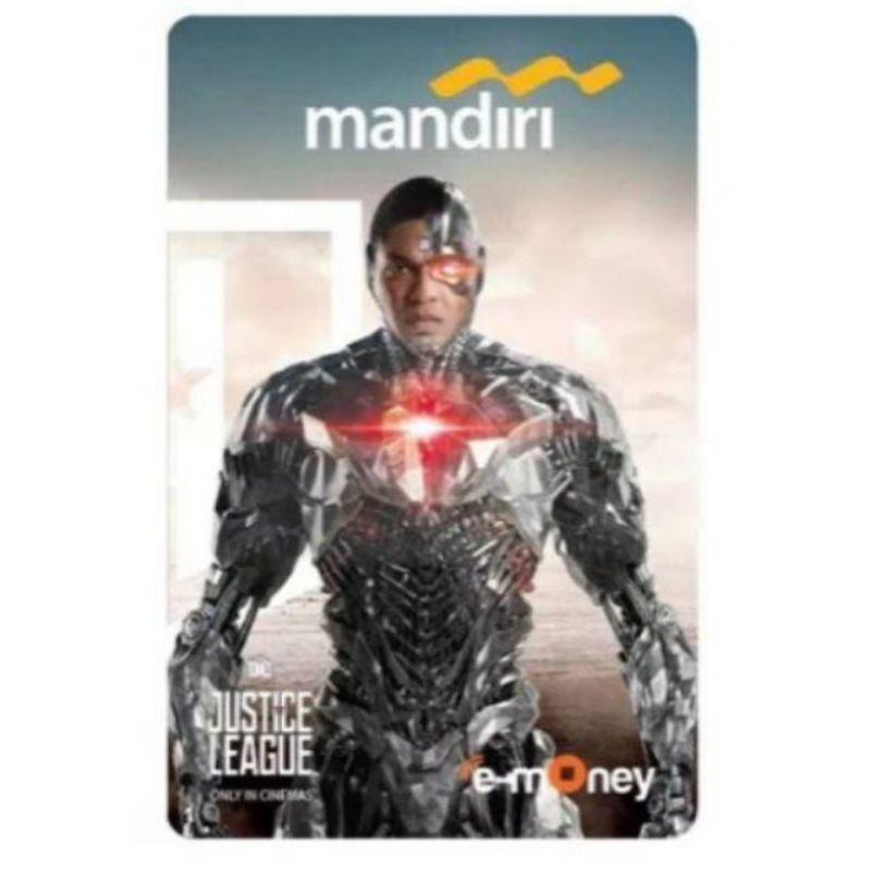 Mandiri eMoney JUSTICE LEAGUE - HALF BODY KARAKTER CYBORG ORI /Like eTOLL Flazz Tapcash or Brizzi