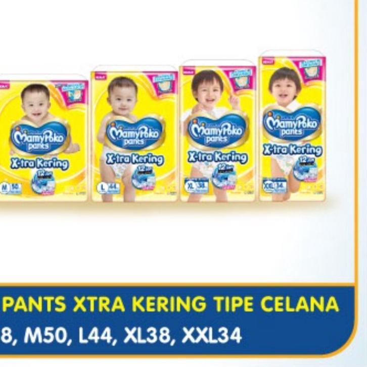 MAMYPOKO PANTS XTRA KERING STANDAR S58 M50 L44 XL38 XXL34 POPOK CELANA