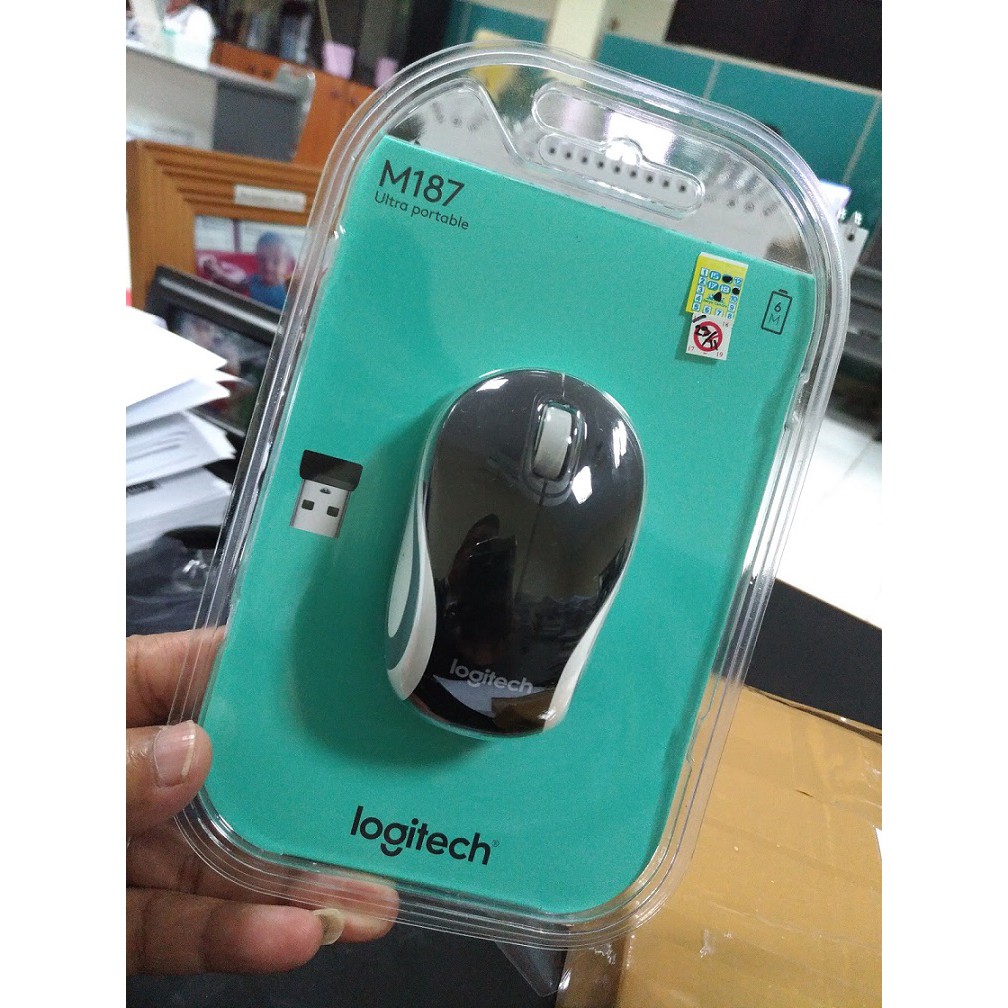 Mouse Wireless Logitech M187 Original Garansi Resmi