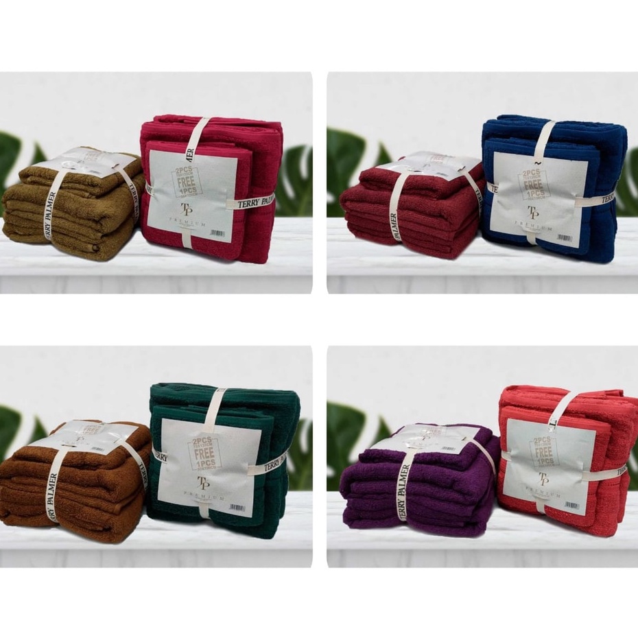 HANDUK TERRY PALMER PREMIUM SET 2 PCS FREE 1 PCS