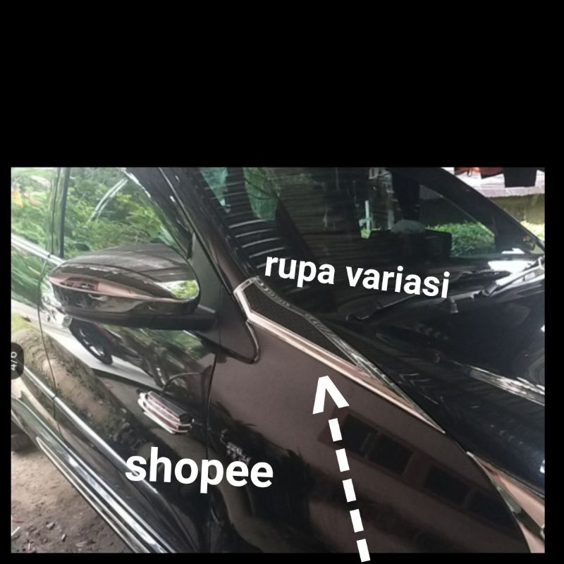 side ventilator kap mesin air flow samping mobil toyota grand avanza / veloz / great xenia chrome crome tempel 2015 2016 2017 2018 2019 2020 2021