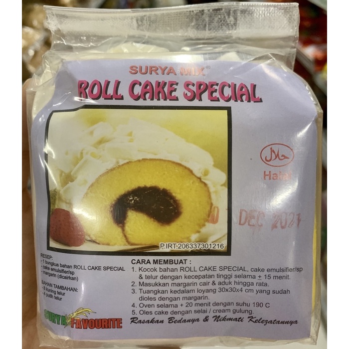

Bahan/Resep/Premix Roll Cake 500g ANTI GAGAL