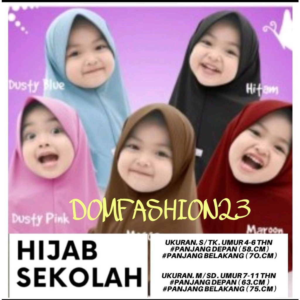 JILBAB ANAK//KERUDUNG SERUT INSTAN EL RAHMA//RABBANI KW S