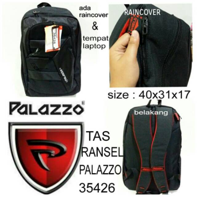 Tas ransel sekolah 35426 tas backpack murah tas sekolah hitam hitam