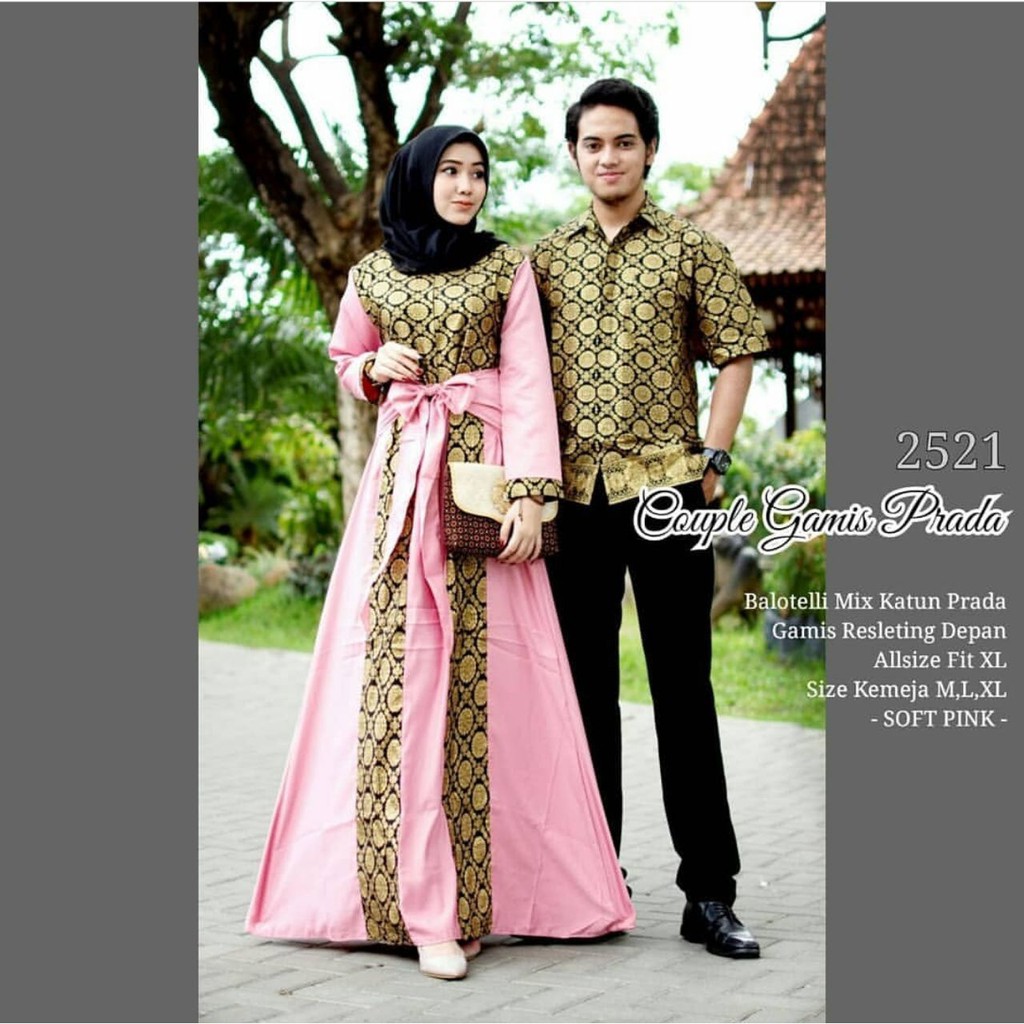 BATIK Adem Couple Gamis Prada kode 2521 Ori-3