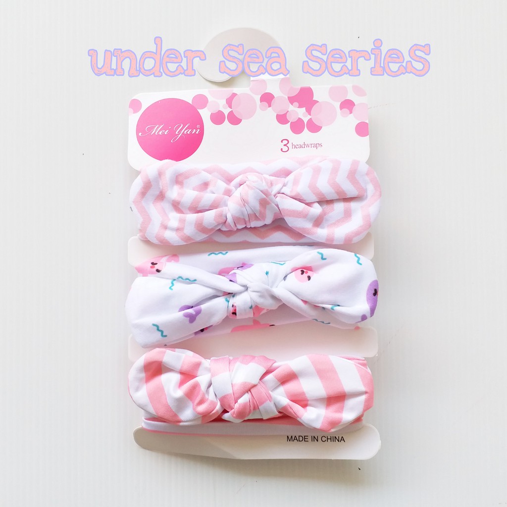 HappyOliver BANDANA MOTIF Baby Headband 3 in 1 Bandana Bando Pita Bayi Anak