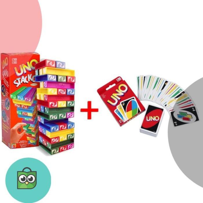 Ready stock Haza | Terlaris Paket Uno Stacko + Kartu Uno Original Promo
