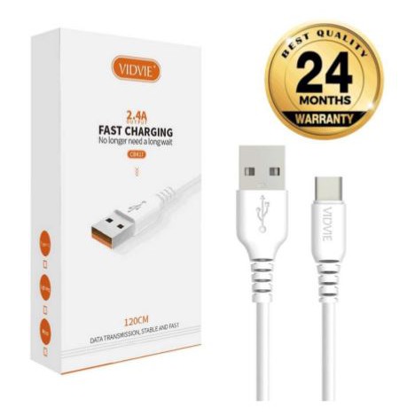 Usb-A to Lightning cable vidvie charge data 2.4a 120cm fast charging for iphone ipad cb417-i5 cb417i