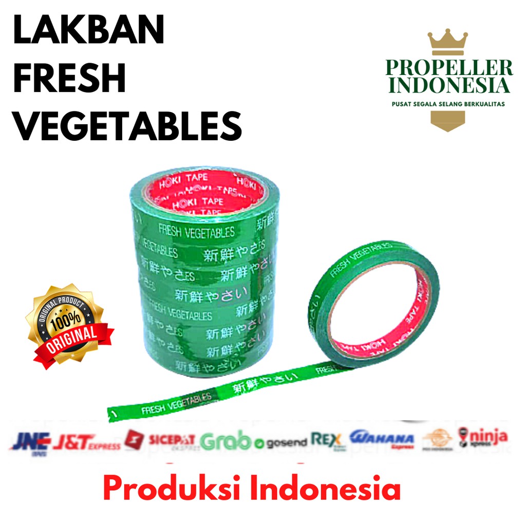 Isolasi Sayur Lakban Sayur Fresh Vegetable 15mm x 50m