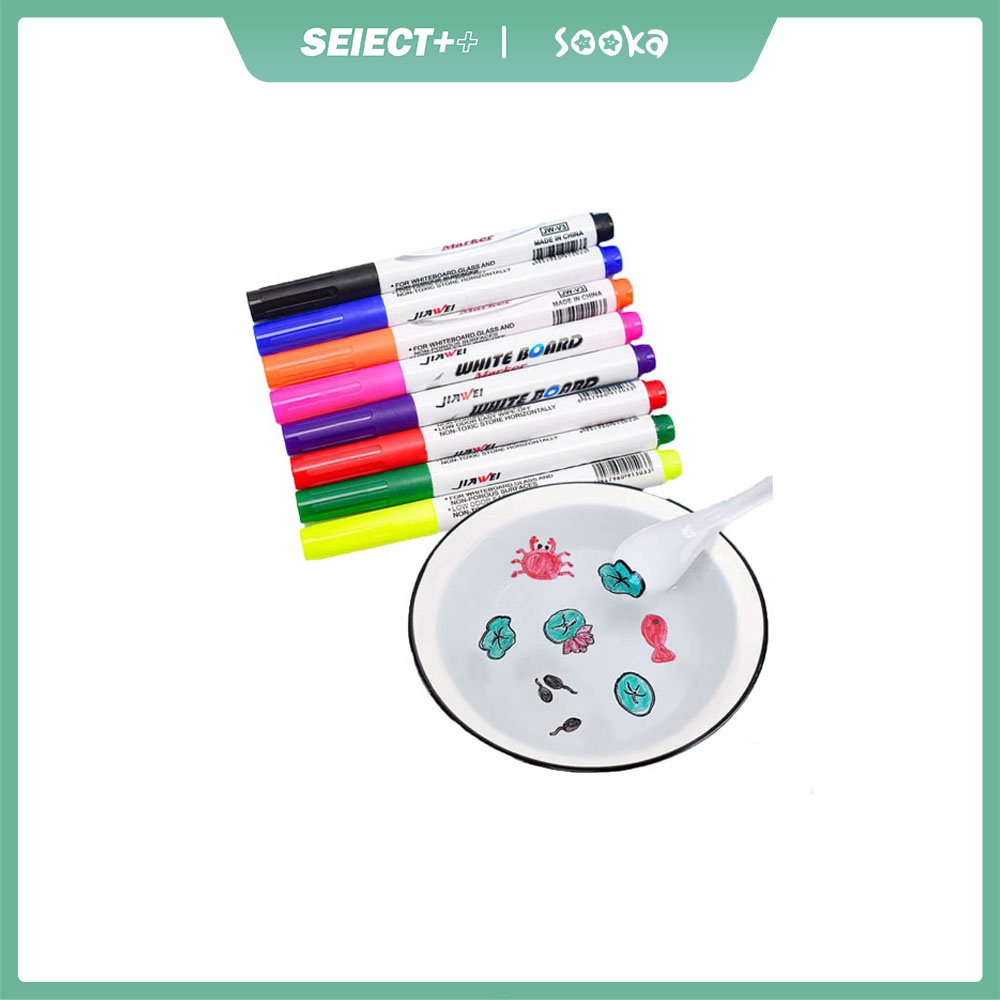 

Select X Sooka Mainan Spidol + Sendok Air Ajaib mengapung 8 Warna/12 Warna /Magic marker floating pen water SK-GCI1048