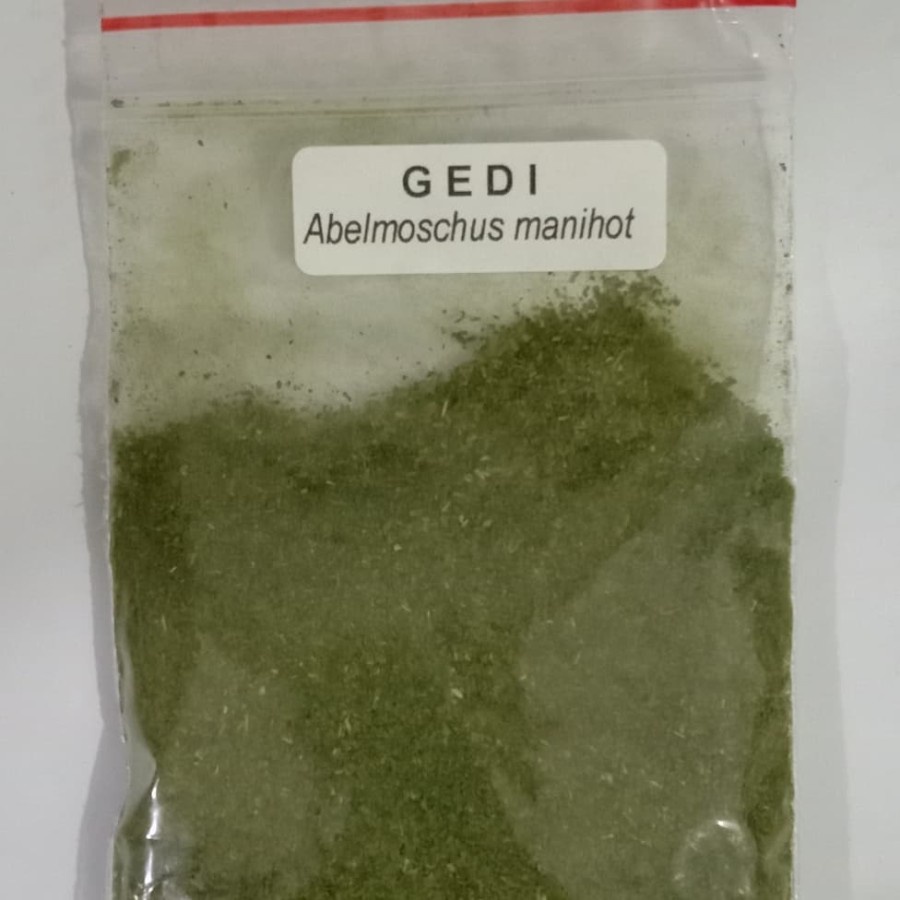 

daun gedi, abelmoschus manihot gedi merah