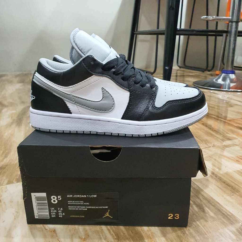 black grey jordan 1 low