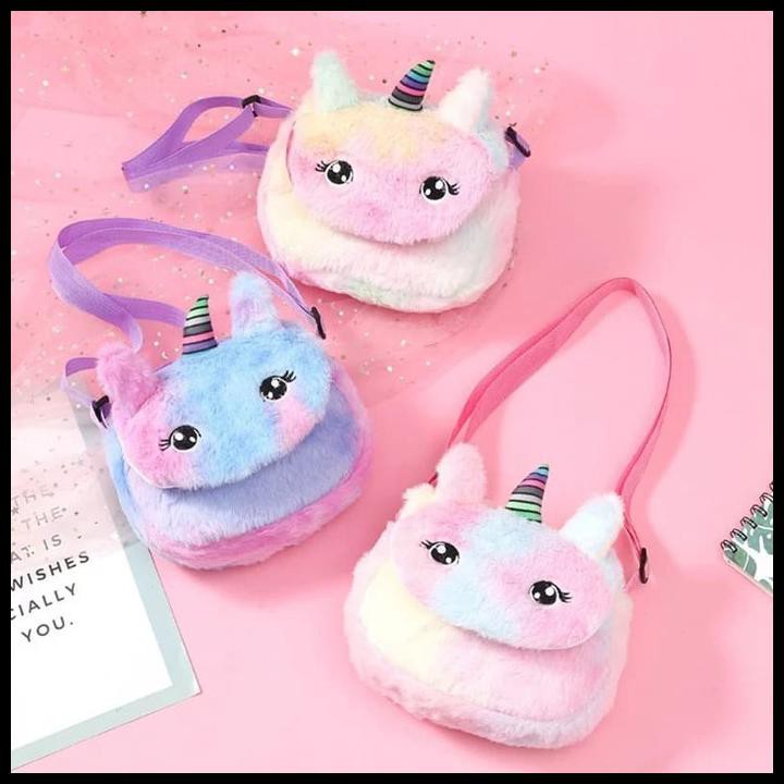 Tas Selempang Anak Unicorn Sling Bag Unicorn Kado Ultah Unicorn Anak - Ungu