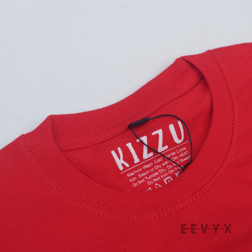 Kizzu Baju Kaos Distro Anak Laki Laki Umur 1-12 Tahun Bahan Cotton - Bear Merah - Eevyx Store