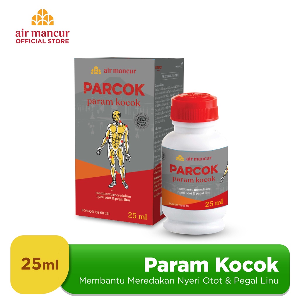 Air Mancur Param Kocok 25ml - Minyak Urut Hangat Mengurangi Pegal Linu