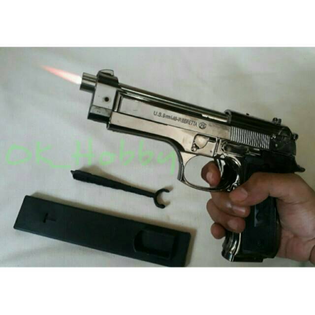 Korek Pistol Baretta M9 Plus Stand Display Ukuran Besar