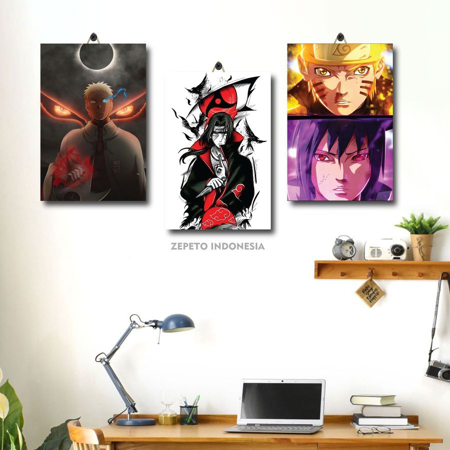 HIASAN DINDING KAMAR ANIME WALLPAPER NARUTO KEREN 20X30 HUXTS/SMEWJ/ DEKORASI DINDING MURAH WALLPAPE