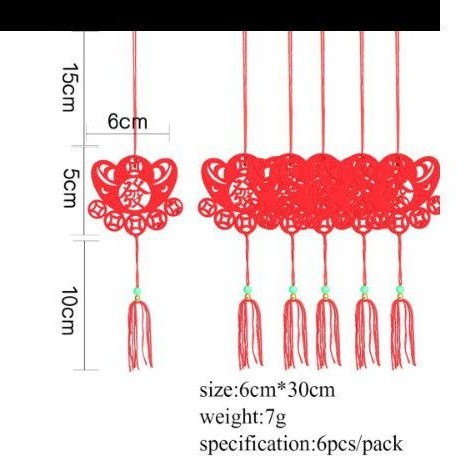 hiasan gantung imlek  isi 6 pcs