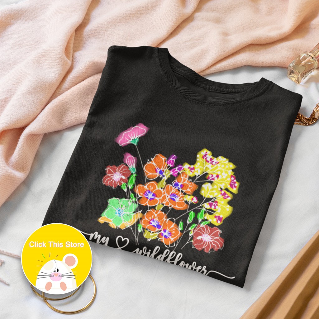 Kaos / T-shirt Lirik Lagu Wildflower - 5 Seconds of Summer (5SOS)