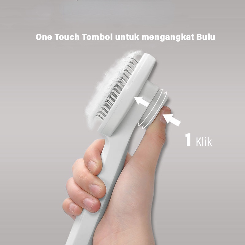 Hugopet Sisir Grooming  Kucing Anjing Pet Brush  Sisir Bulu Hewan  Pet Grooming Brush Sisir  Peliharaan