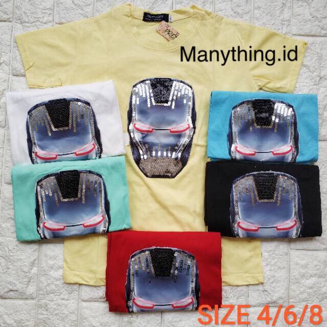 Live Kaos Led usap anak promo 3 pcs = 102rb kaos led lampu kelap kelip premium