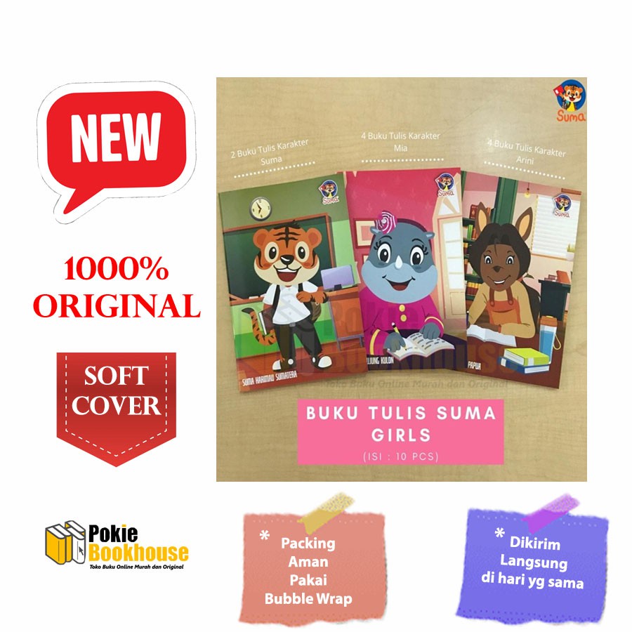 

[SATUAN] ORIGINAL BUKU TULIS KARAKTER SUMA GIRLS 50 LEMBAR