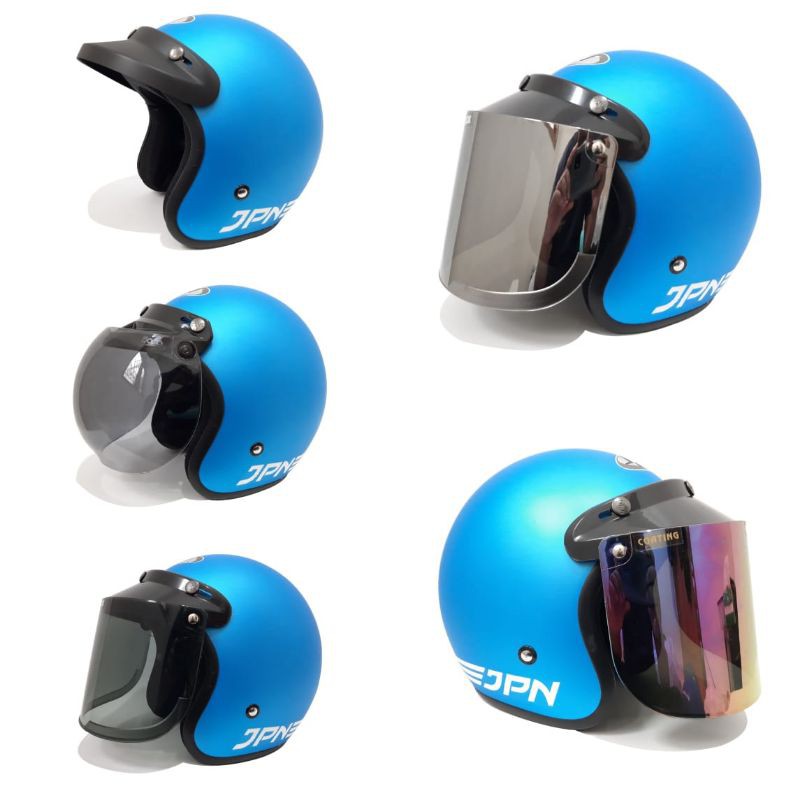 Helm Bogo Jpn Retro Biru Pepsi Dop