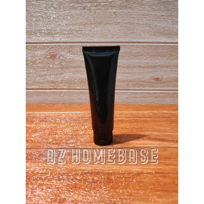 Tube Kosong 50ml Hitam Tutup Fliptop - Tube 50 ml Hitam - Botol Tube 50ml Hitam - Tube Kosmetik 50ml