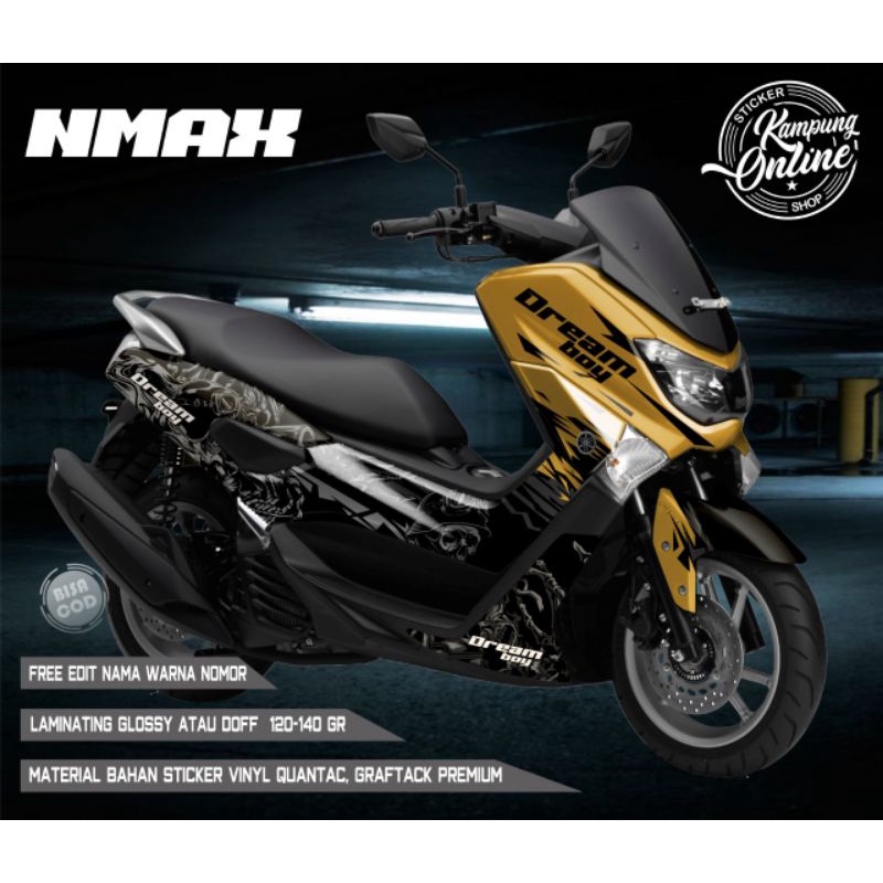 Stiker Decal NMAX Old Stiker Striping Full Body variasi sticker striping motor aksesoris motor custo