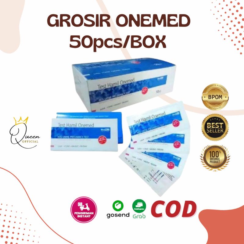 GROSIR Onemed Test kehamilan Perbox isi 50pcs /Testpack / Test pack / Tespek Murah /grosir tespek / Test kehamilan murah / Tes hamil / Tesfek / Testpek