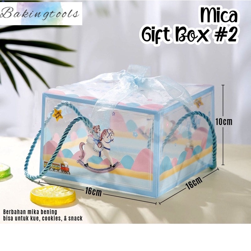 

Kotak kue hampers mika gift box #2 Blue dna Pink mix dengan isi total 12 pcs