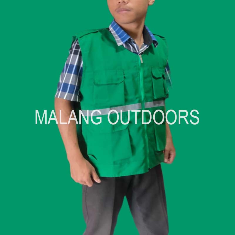 Jaket / Rompi / Vest / Kanvas / Katun / Kerah Oblong / V neck / Mancing / Cowok / Pria / Kantong Ban