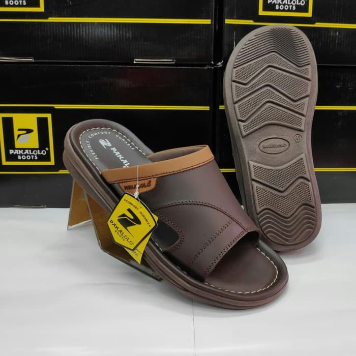 Sandal Kulit Pakalolo N1115 - Brown