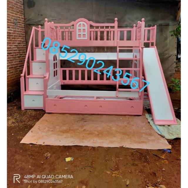 Ranjang FLASH SALE , Tempat tidur anak, dipan anak, tempat tidur, ranjang susun perosotan murah