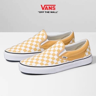 yellow vans slip on womens