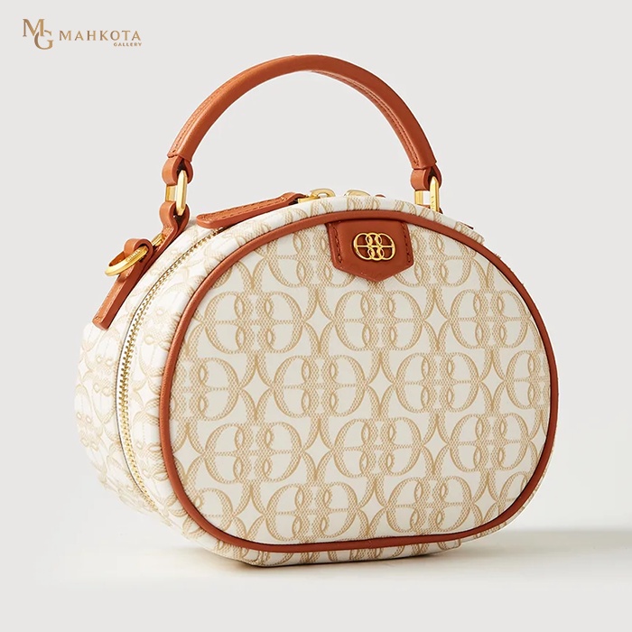 Bonia - La Luna Monogram Round Crossbody Bag - Tas Wanita Original