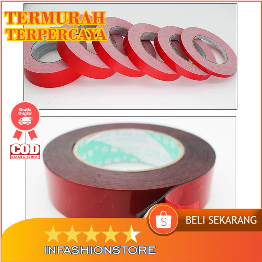 

PROMO Lakban Double Tape Foam Serba Guna/ Perekat Serbaguna/ selotip Kuat