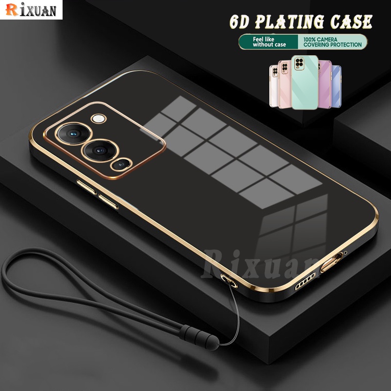 Soft Case Bahan Karet 6D Dengan Strap Untuk Infinix Hot 12i Hot12 Play 10 11S 11 Play 10S 10T Smart 4