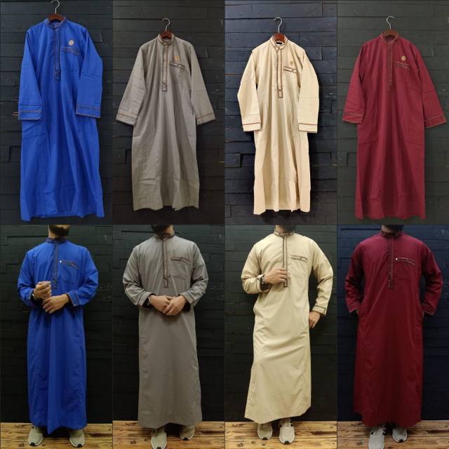 Jubah Oblong Zipper samping jubah al amwa