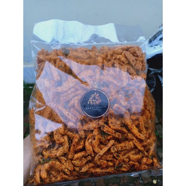 

PROMO 1Kg Basreng stik Kriuk Original/Pedas Daun Jeruk