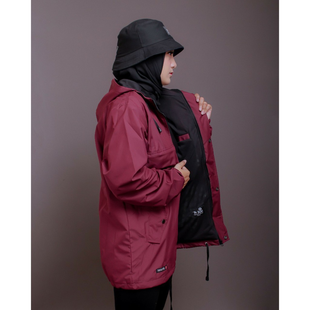 Jaket Parka Taslan ZN Simple Original Bojiel/Jaket Gunung Pria/Wanita/Jaket Outdoor Waterproof