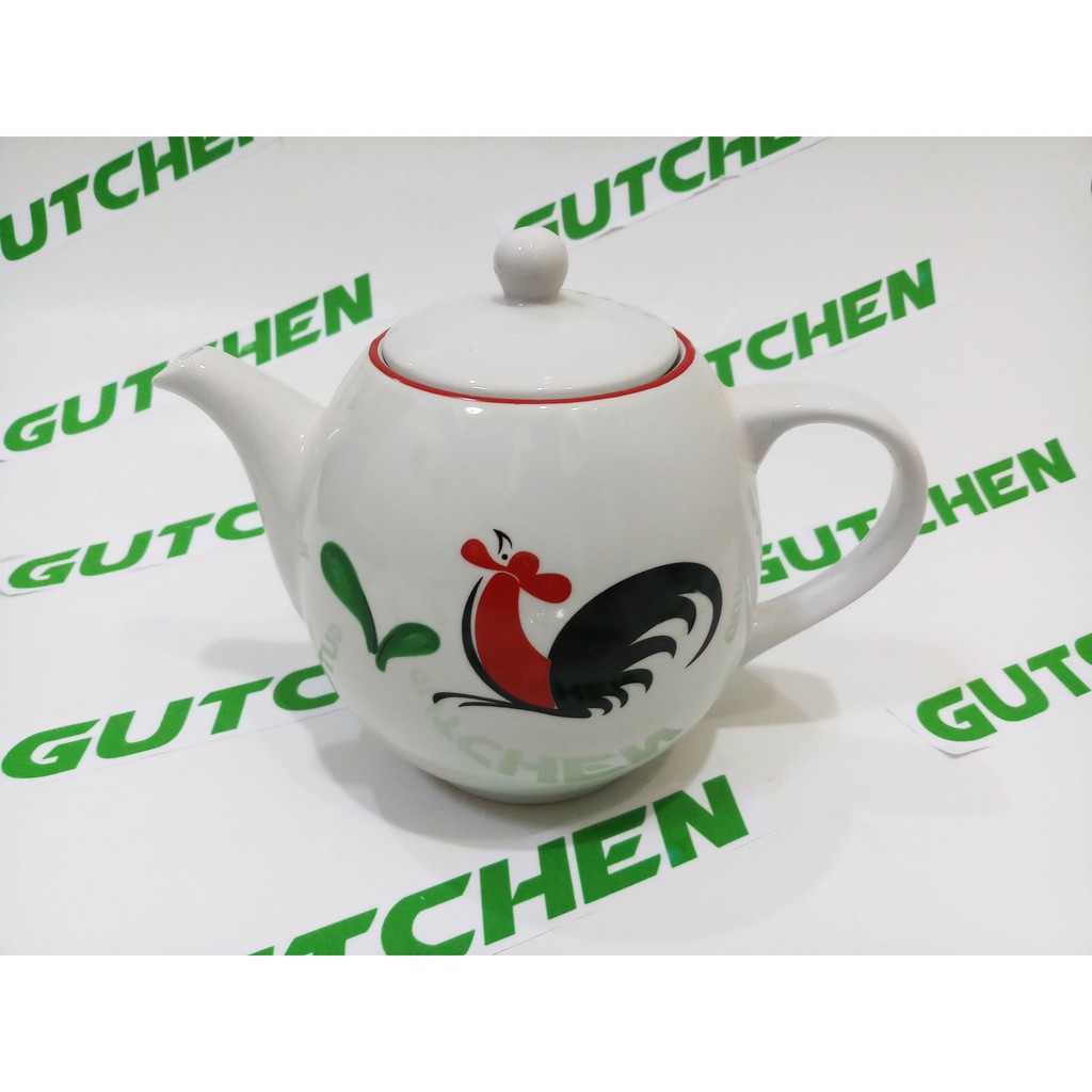 [UNIQUE] Teko Teh Kopi Ayam Jago Keramik Kopitiam