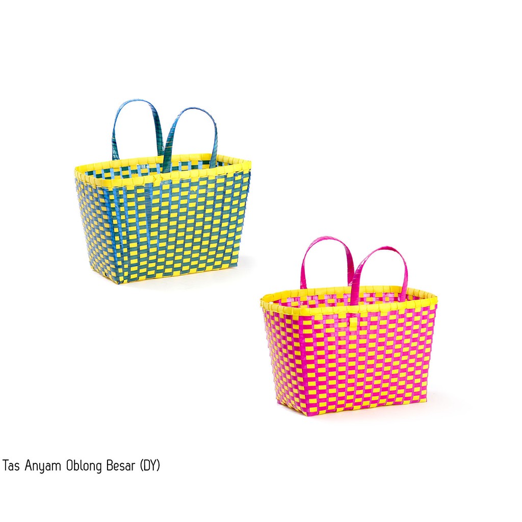 Tas Belanja Plastik Tas Anyam Oblong Besar ( DY )