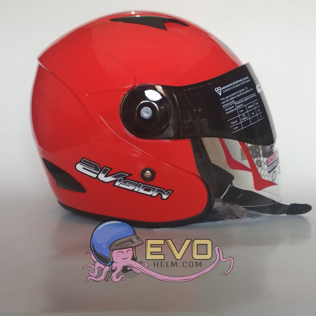 HELM KYT 2 VISION SOLID - FIRE RED