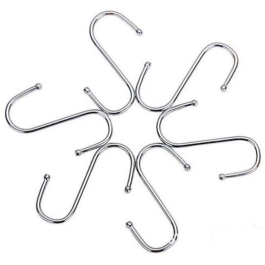 Hanger Gantungan Serbaguna Stainless Steel 10PCS - Silver