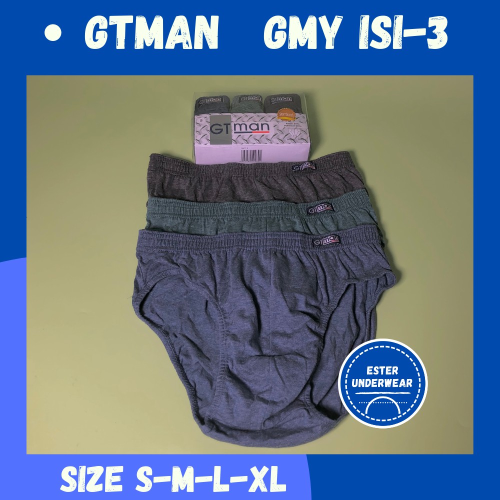 CELANA PRIA DEWASA GTMAN GMY ISI 3 PCS KUALITAS BAGUS NYAMAN DIPAKAI