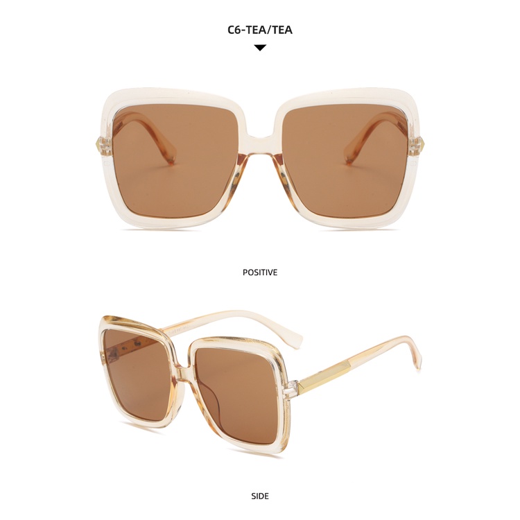 2021 fashion ins big frame square street style European and American retro sunglasses