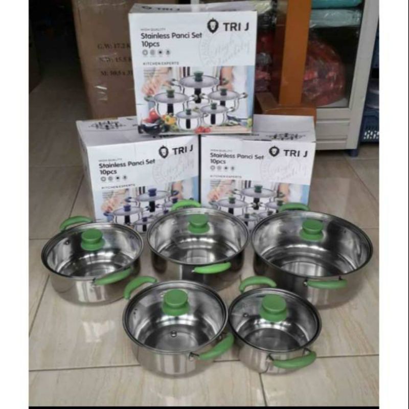 PANCI SET TRI J 10 PCS TUTUP KACA