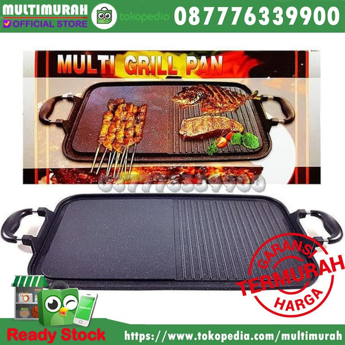 TERLARIS KOCHI MULTI GRILL PAN ALAT PEMANGGANG BAKAR SATE AYAM BBQ BAGUS TEFLON